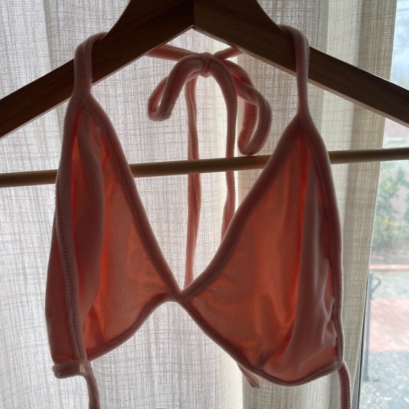 FashionNova Feeling Fortunate 3 Piece Velour Short Set - Peach - Picture 5 of 9